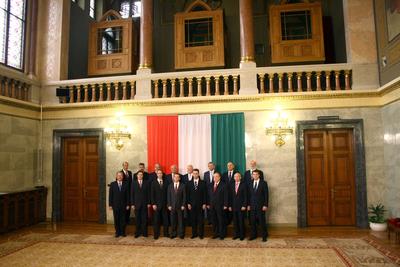 A kormány hivatalos fotózása-stock-foto