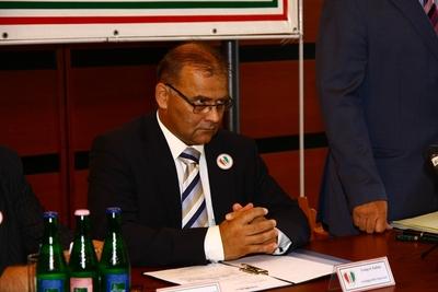 Lengyel Zoltán országgyűlési képviselő sajtótájékoztatója-stock-foto