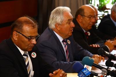 Lengyel Zoltán országgyűlési képviselő sajtótájékoztatója-stock-foto