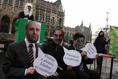 LMP performance a Kossuth téren-stock-foto