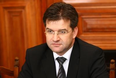 Miroslav Lajcak Budapesten-stock-foto