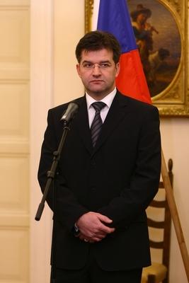 Miroslav Lajcak Budapesten-stock-foto