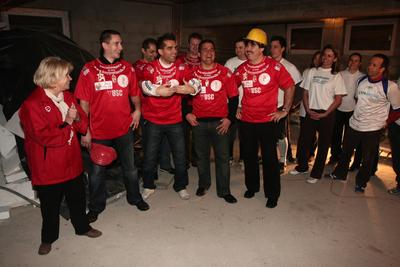 Sztárok a munkahelyi sportért-stock-foto