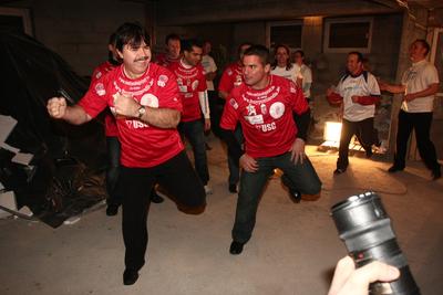 Sztárok a munkahelyi sportért-stock-foto