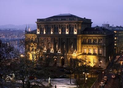 A Magyar Tudományos Akadémia (MTA) épülete-stock-foto