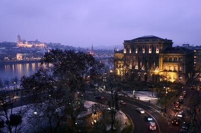 A Magyar Tudományos Akadémia (MTA) épülete-stock-foto