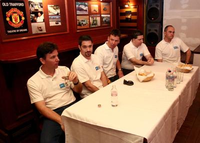 Sajtótájékoztató a Labdarúgó Világbajnokságról-stock-foto