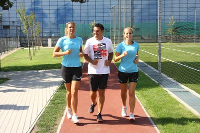 Készülés a Nike Budapest Félmaratonra-stock-foto