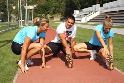 Készülés a Nike Budapest Félmaratonra-stock-foto