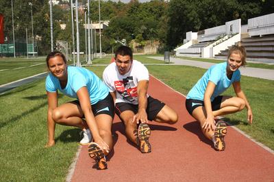 Készülés a Nike Budapest Félmaratonra-stock-foto