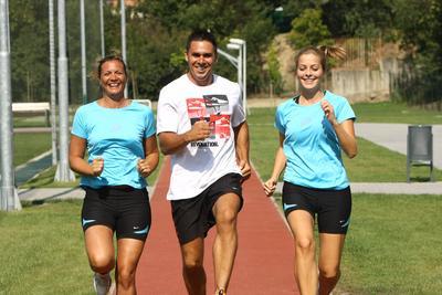 Készülés a Nike Budapest Félmaratonra-stock-foto