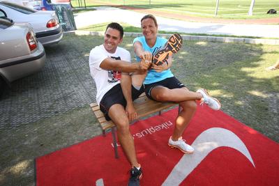 Készülés a Nike Budapest Félmaratonra-stock-foto