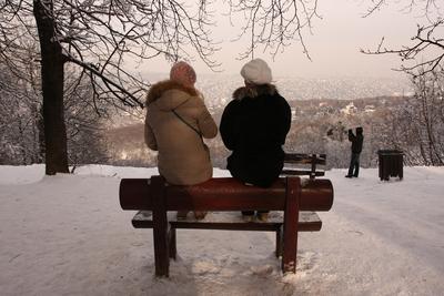 Normafa télen-stock-foto