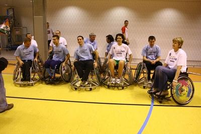 Kerekesszékes kosárlabda gála a SportMax Stadionban-stock-foto