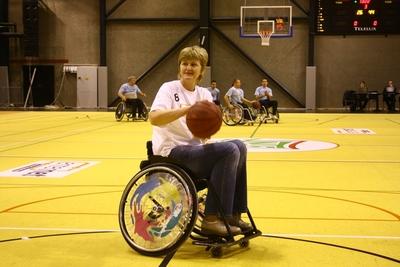 Kerekesszékes kosárlabda gála a SportMax Stadionban-stock-foto