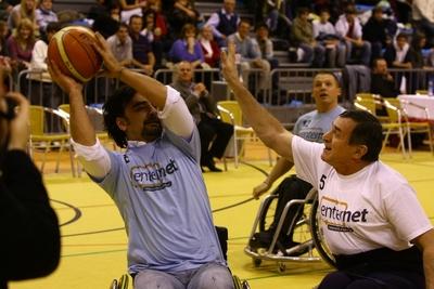 Kerekesszékes kosárlabda gála a SportMax Stadionban-stock-foto