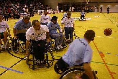 Kerekesszékes kosárlabda gála a SportMax Stadionban-stock-foto