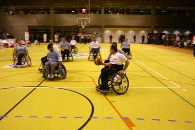 Kerekesszékes kosárlabda gála a SportMax Stadionban-stock-foto