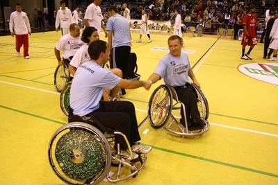 Kerekesszékes kosárlabda gála a SportMax Stadionban-stock-foto