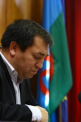 Az Országos Cigány Önkormányzat sajtótájékoztatója-stock-foto