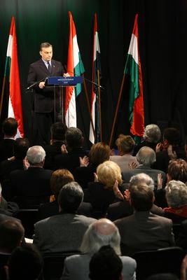 Orbán Viktor évértékelő beszéde-stock-foto