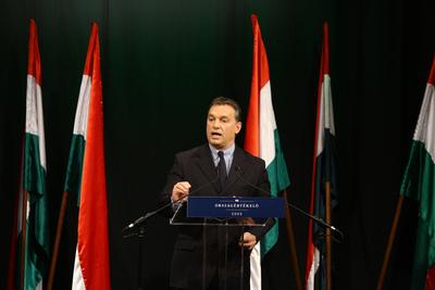 Orbán Viktor évértékelő beszéde-stock-foto