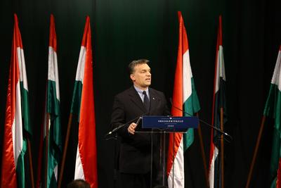 Orbán Viktor évértékelő beszéde-stock-foto