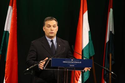Orbán Viktor évértékelő beszéde-stock-foto