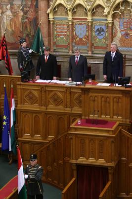 Kormányalakítás - Orbán Viktor eskütétele-stock-foto