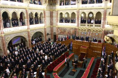 Kormányalakítás - Orbán Viktor eskütétele-stock-foto