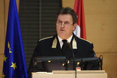 Parancsnoki évértékelő az ORFK-n-stock-foto