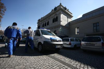 Építkezés a Rácz Fürdőnél-stock-foto