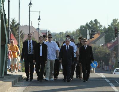 Sólyom László Révkomáromban-stock-foto