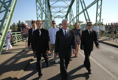 Sólyom László Révkomáromban-stock-foto