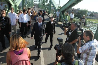 Sólyom László Révkomáromban-stock-foto