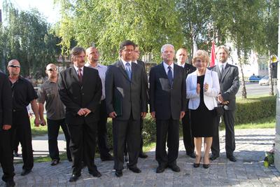 Sólyom László Révkomáromban-stock-foto