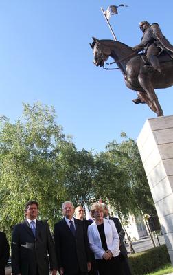 Sólyom László Révkomáromban-stock-foto