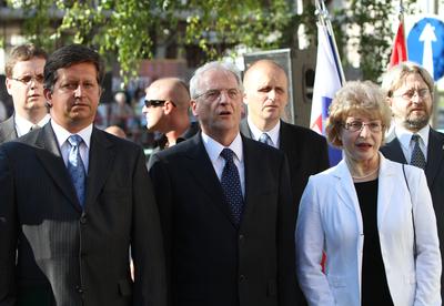 Sólyom László Révkomáromban-stock-foto