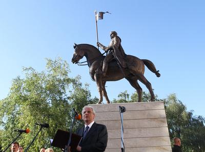 Sólyom László Révkomáromban-stock-foto