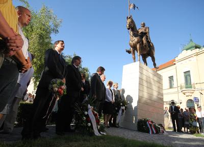 Sólyom László Révkomáromban-stock-foto