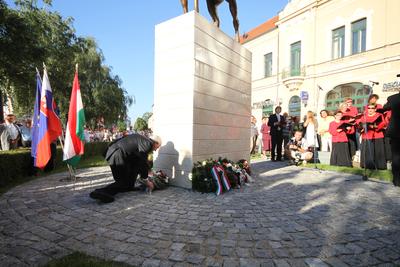 Sólyom László Révkomáromban-stock-foto
