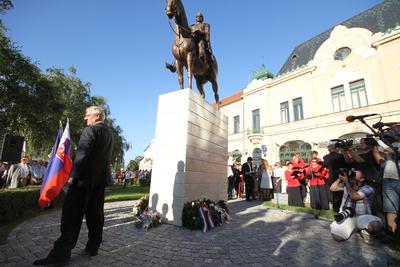 Sólyom László Révkomáromban-stock-foto
