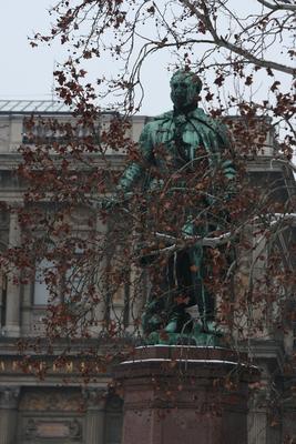 Széchenyi István szobra Budán-stock-foto