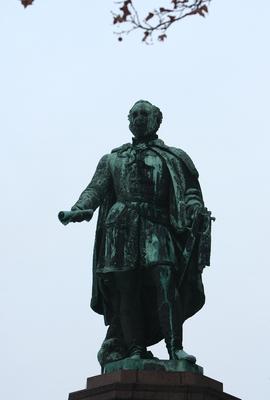 Széchenyi István szobra Budán-stock-foto