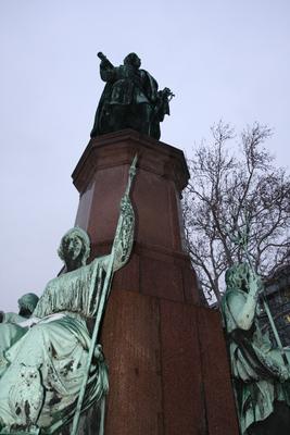 Széchenyi István szobra Budán-stock-foto