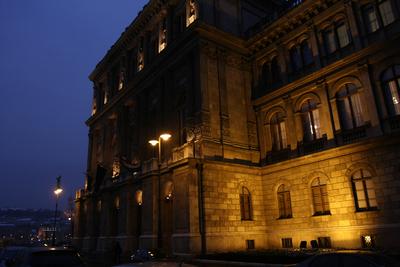 A Magyar Tudományos Akadémia (MTA) épülete-stock-foto