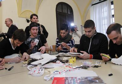 Egyedi csizmát készítenek a sztárok-stock-foto