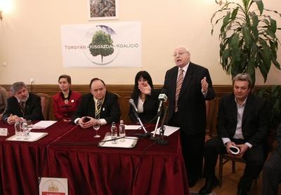 Torgyán-Kisgazda Koalíciós kampány-stock-foto