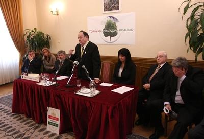 Torgyán-Kisgazda Koalíciós kampány-stock-foto