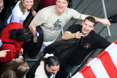 Tüntetés és ellentüntetés az Újlipótvárosban-stock-foto